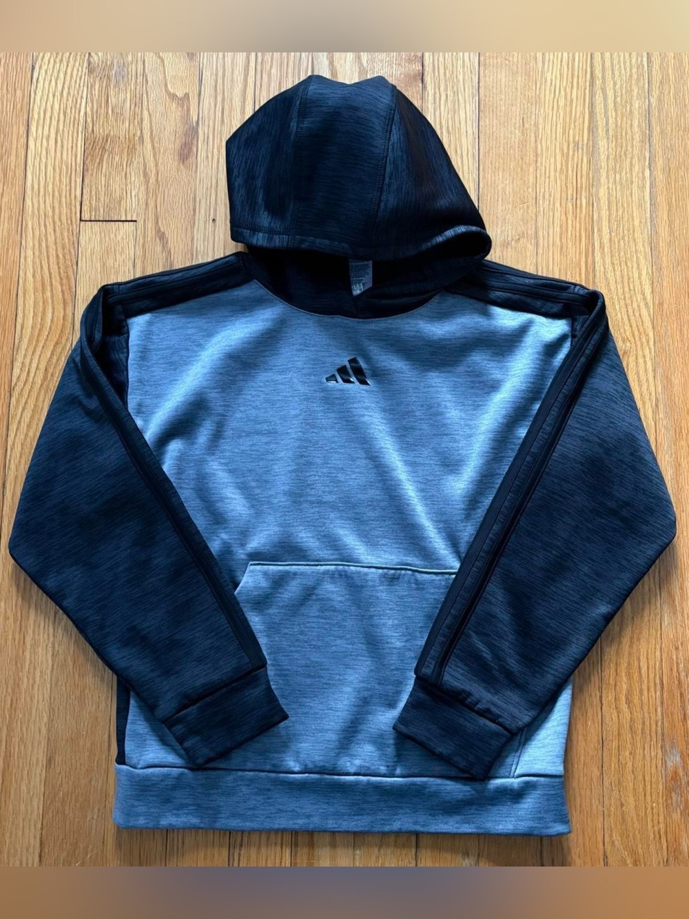 Adidas Boys Hoodie Gray Polyester Size Medium 10-12